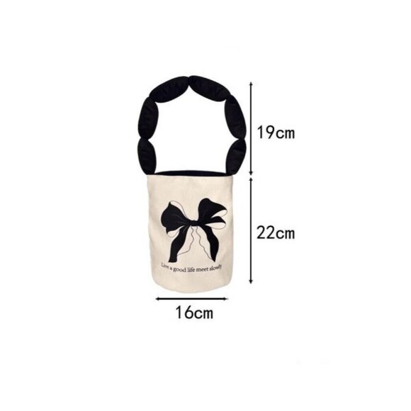 Handmade Small unique Fashion bow-knot Bucket cloth Bag for Women - Picture 9 of 9